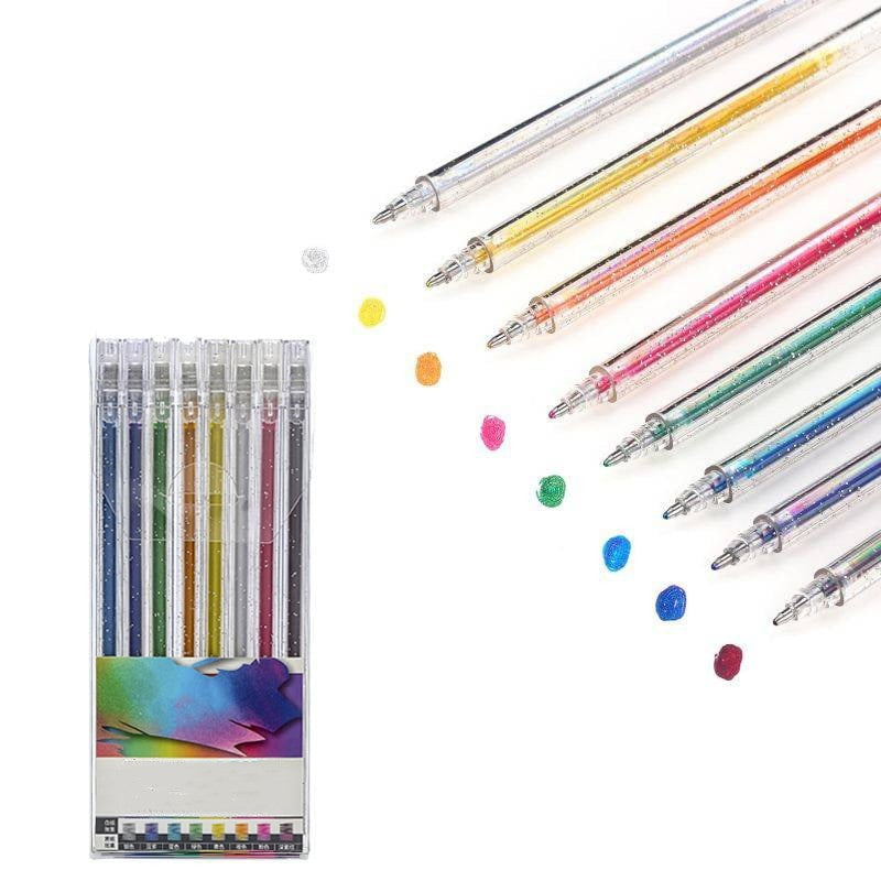 💥 Last Day Sale – Glitter Gel Pen Set 🎨 Smooth Writing with Sparkling Color