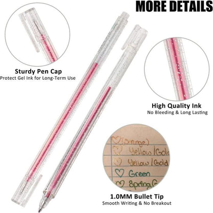 💥 Last Day Sale – Glitter Gel Pen Set 🎨 Smooth Writing with Sparkling Color