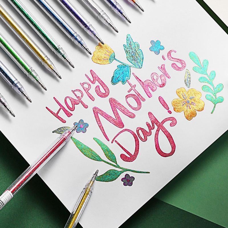 💥 Last Day Sale – Glitter Gel Pen Set 🎨 Smooth Writing with Sparkling Color