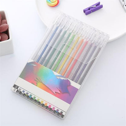 💥 Last Day Sale – Glitter Gel Pen Set 🎨 Smooth Writing with Sparkling Color