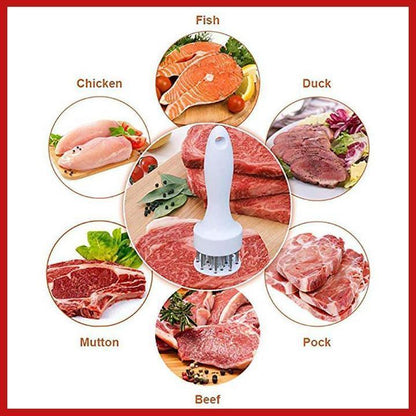 ⏰ Limited-Time Deal | 21-Blade Stainless Steel Meat Tenderizer for Faster Marinating & Easy Cleanup 🥩