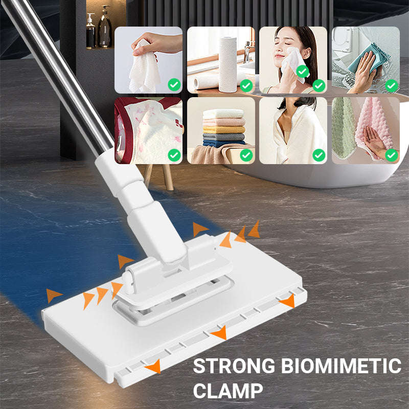 🧹Disposable Dust Mop with 4 Reusable Cloths✨Lightweight Floor Dusting Mop For Hardwood Tile Floors