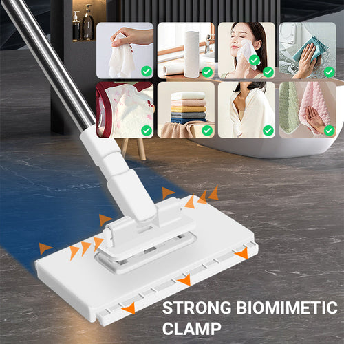 🧹Disposable Dust Mop with 4 Reusable Cloths✨Lightweight Floor Dusting Mop For Hardwood Tile Floors