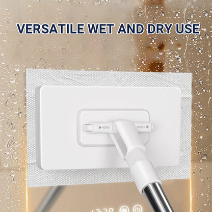 🧹Disposable Dust Mop with 4 Reusable Cloths✨Lightweight Floor Dusting Mop For Hardwood Tile Floors
