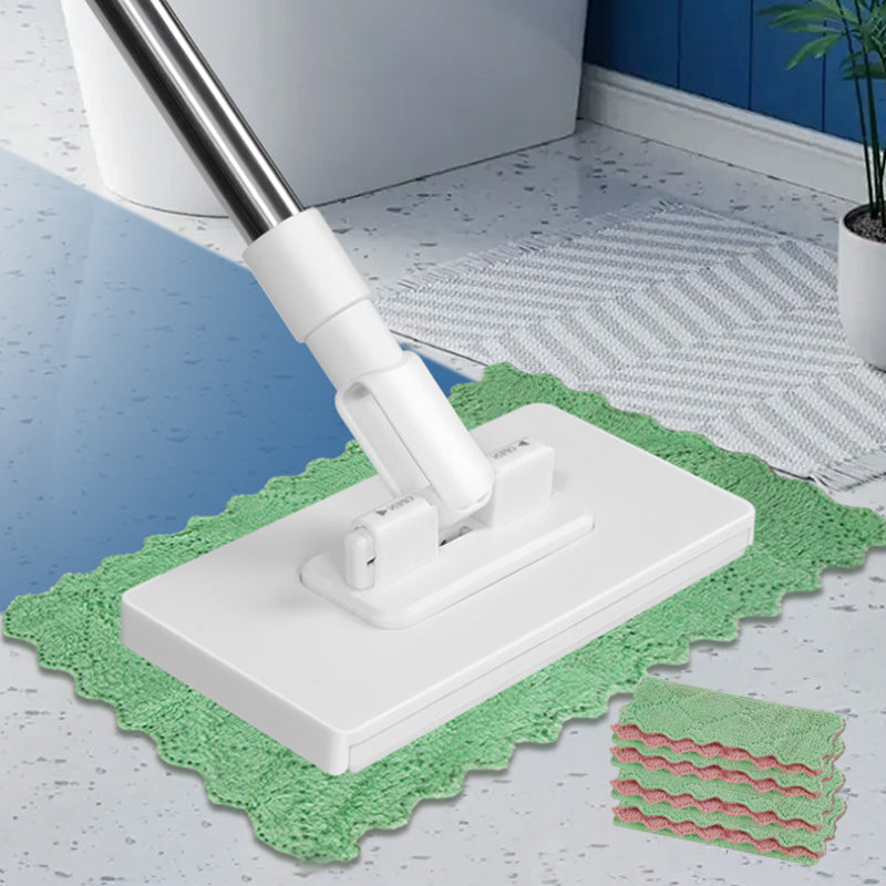 🧹Disposable Dust Mop with 4 Reusable Cloths✨Lightweight Floor Dusting Mop For Hardwood Tile Floors