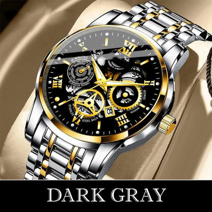 🔥Men's Waterproof Roman Skeleton Automatic Mechanical Watch