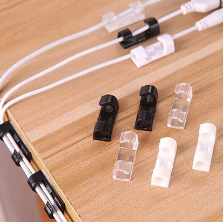 Adhesive Cable Organizer Clips 🔌 – Keep Cords Neat & Tangle-Free