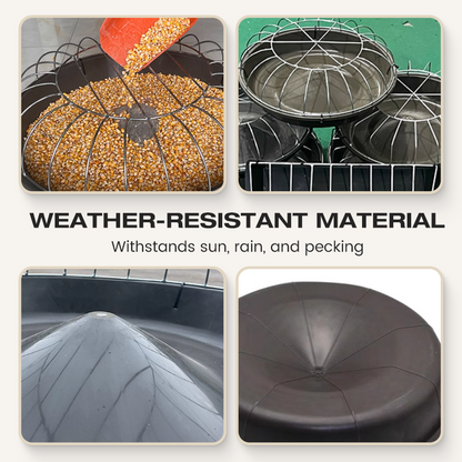 Large-Capacity Poultry Feeder 🐔 – Round Anti-Waste Chicken Feeding Station