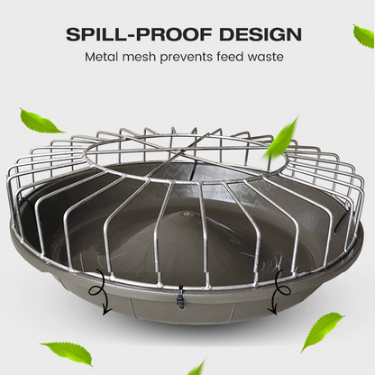Large-Capacity Poultry Feeder 🐔 – Round Anti-Waste Chicken Feeding Station