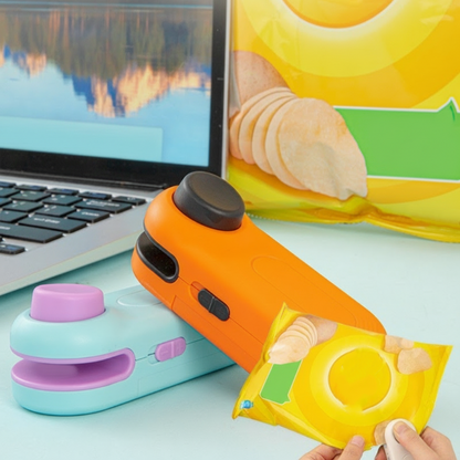 ✨ Rechargeable Cordless Mini Bag Sealer with Magnetic Back – Compact Food Freshness Saver for Home, Travel & Gifting 🎁