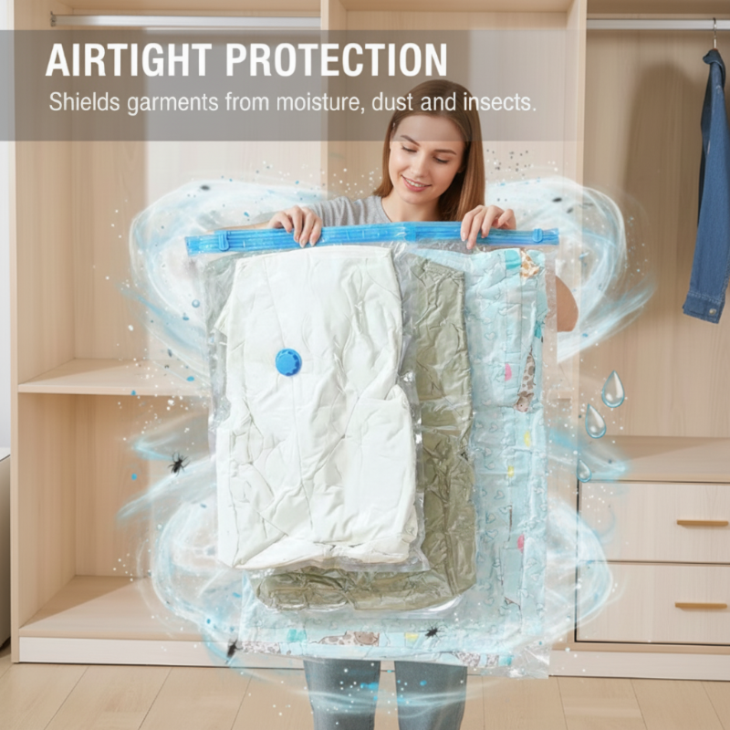 🧺 Space-Saving Vacuum Storage Bags – Compact Bedding & Clothing Storage | Half-Price Sale