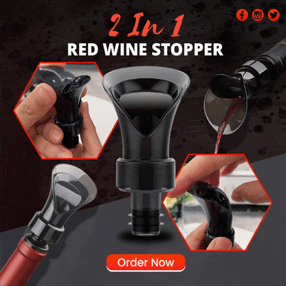 🍷 2026 Deal: 2-in-1 Pour & Preserve Vacuum Wine Stopper | 23,500+ Sold 🎉