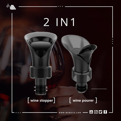 🍷 2026 Deal: 2-in-1 Pour & Preserve Vacuum Wine Stopper | 23,500+ Sold 🎉