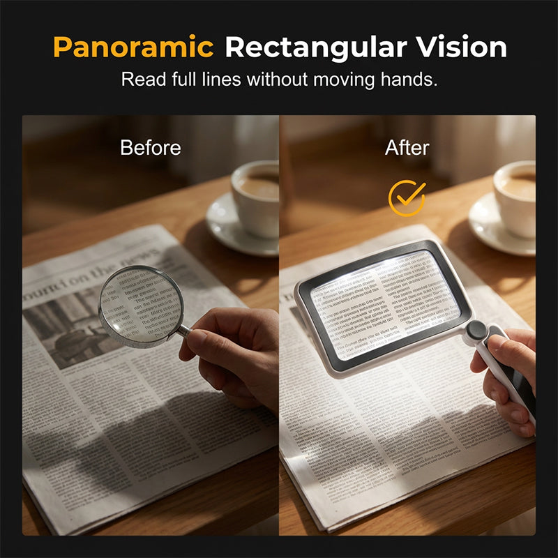 🔥 Hot Sale! Folding Handheld Magnifying Glass with LED Light for Easy Reading🔍