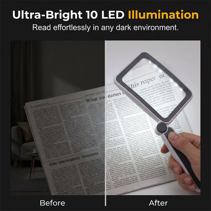 🔥 Hot Sale! Folding Handheld Magnifying Glass with LED Light for Easy Reading🔍