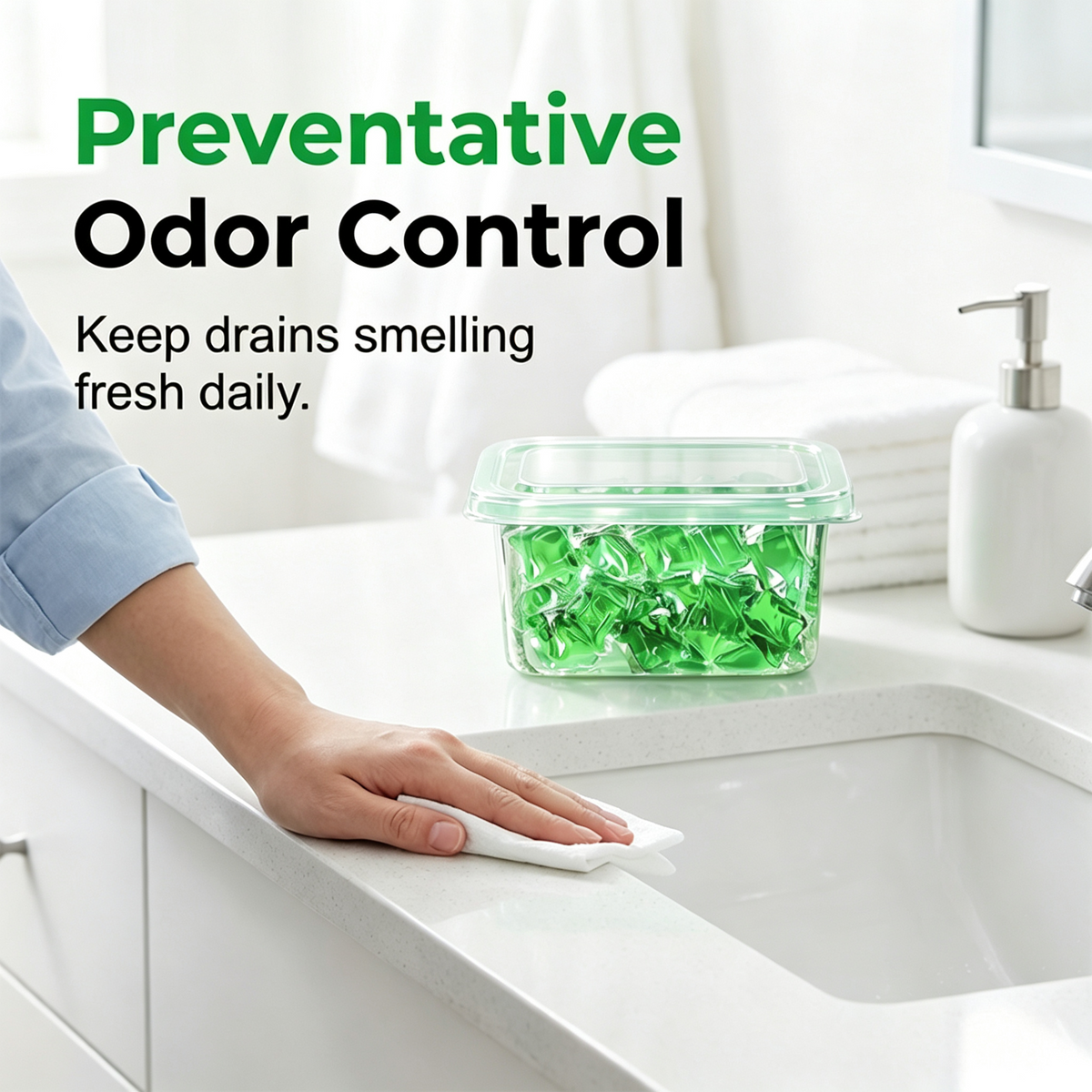 🥳2026 HOT SALE🥳💞50K+ SOLD!🏠💧 50% OFF! Drain Deodorizer Pods – Bio‑enzyme formula neutralizes smells at the source. Instant fresh scent, no harsh chemicals. Say goodbye to embarrassing odours. 🚰✅