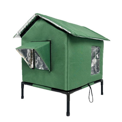 Elevated Outdoor Cat Shelter 🐈 – Waterproof Foldable Insulated House