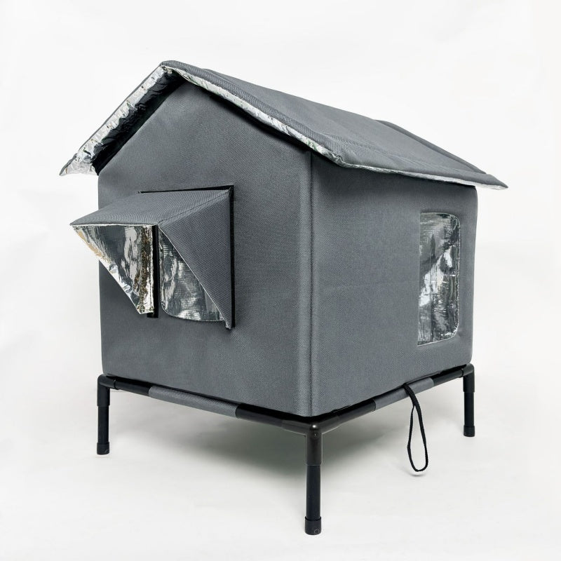 Elevated Outdoor Cat Shelter 🐈 – Waterproof Foldable Insulated House