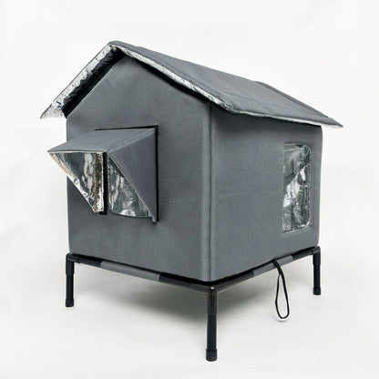 Elevated Outdoor Cat Shelter 🐈 – Waterproof Foldable Insulated House