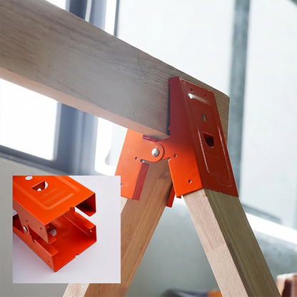 🛠️ 50% Off Heavy-Duty Steel Sawhorse Brackets with Secure Down-Clamp Anti-Slip Grip ✨