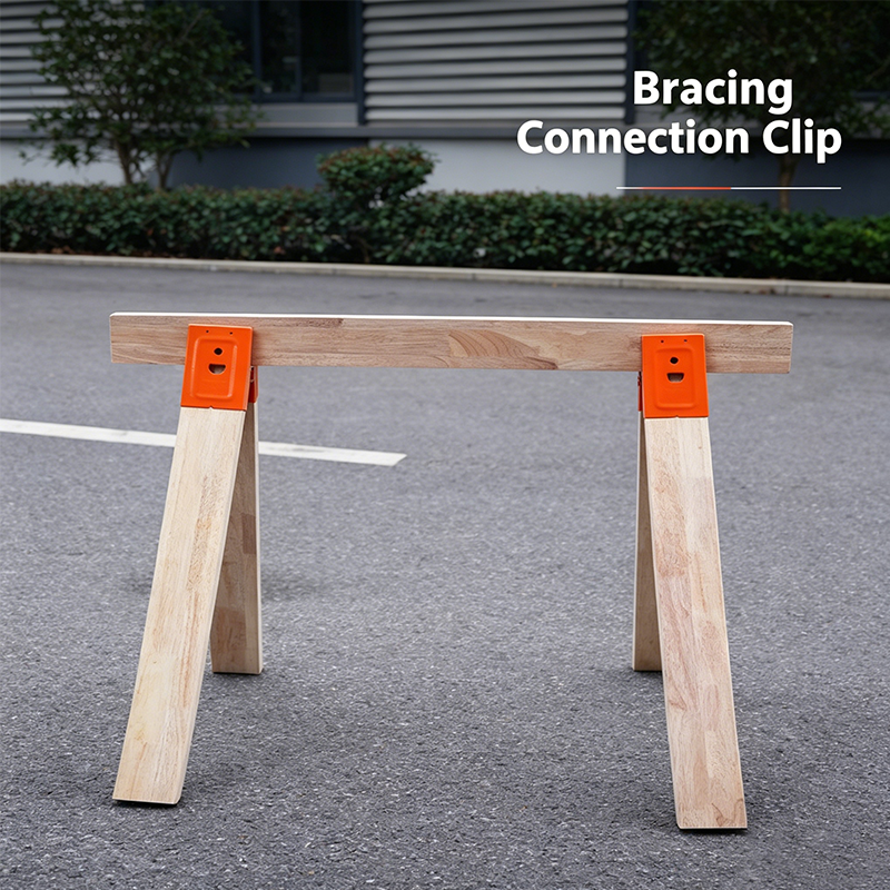 🛠️ 50% Off Heavy-Duty Steel Sawhorse Brackets with Secure Down-Clamp Anti-Slip Grip ✨
