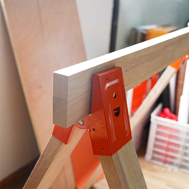 🛠️ 50% Off Heavy-Duty Steel Sawhorse Brackets with Secure Down-Clamp Anti-Slip Grip ✨