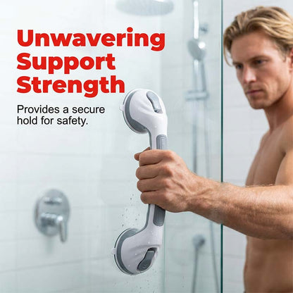 🚿 Removable Bathroom Support Handle ✨ No-Drill Suction Mount for Tile & Glass, Reusable Stability Aid for Safer Showers and Tubs 🔒