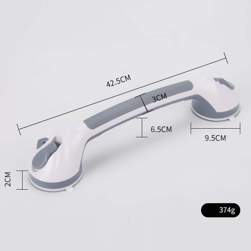 🚿 Removable Bathroom Support Handle ✨ No-Drill Suction Mount for Tile & Glass, Reusable Stability Aid for Safer Showers and Tubs 🔒