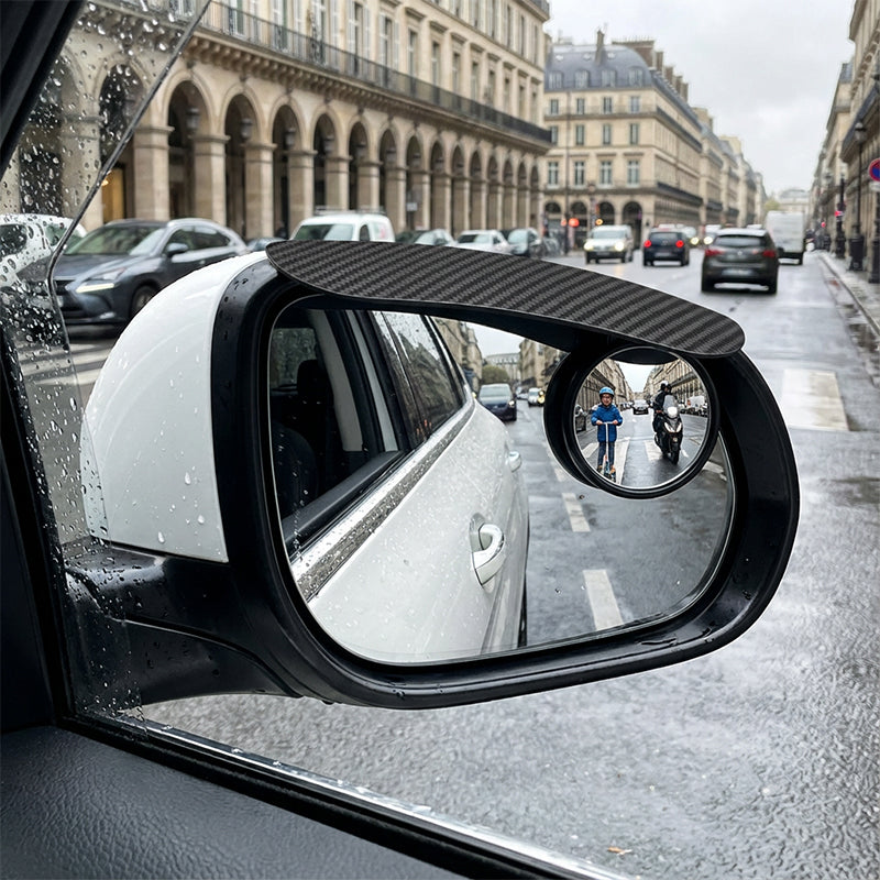 🚗 LIMITED‑TIME 50% OFF! ☀️Adjustable Blind Spot Mirrors with Rain Visor