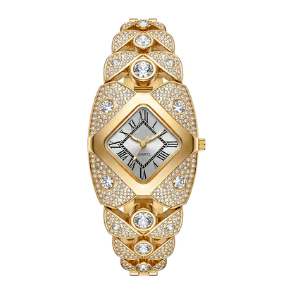 🎉 LIMITED TIME 50% OFF! ⌚ Rhombus Dial Watch – Geometric Sparkle Elegance ✨