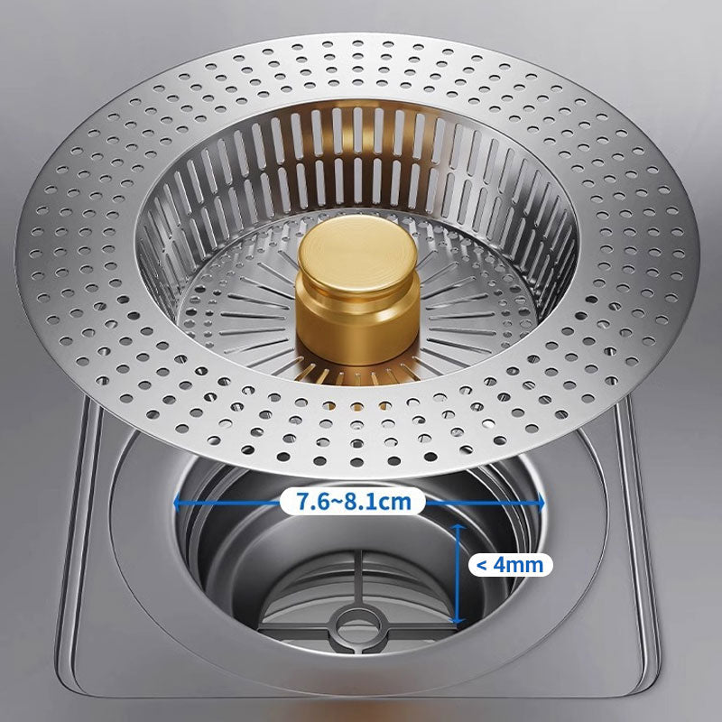Push-Button Sink Drain Stopper 🚰 – Built-In Strainer & Odor Control