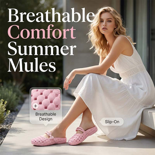 Women’s Breezy Comfort Closed-Toe Mules 🌿
