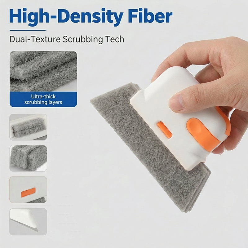 Deep-Clean Window Track Brush 🧽 – 3-in-1 Cleaning Tool for Narrow Grooves
