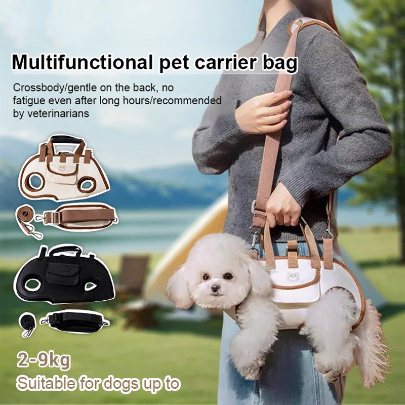 ⏳🔥LIMITED-TIME 50% OFF! ⏰🐾 Portable Breathable Pet Carrier Sling & Backpack – Spine Support & Multi-Way Comfort 🐶🐕