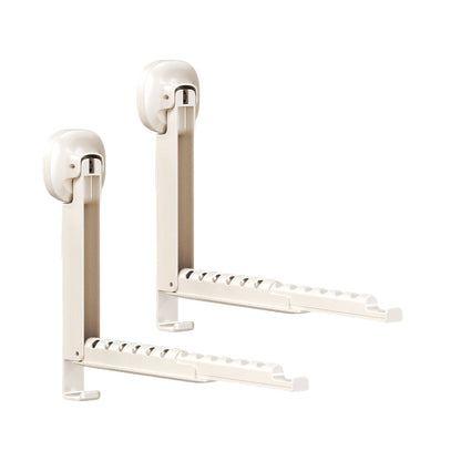 🧺 Foldable Telescopic Hanger Rack – Suction Cup Space-Saving Organizer