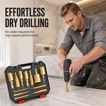 12-Piece Diamond Hole Saw Kit 💎 – Dry Tile Drilling Tools
