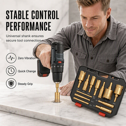 12-Piece Diamond Hole Saw Kit 💎 – Dry Tile Drilling Tools