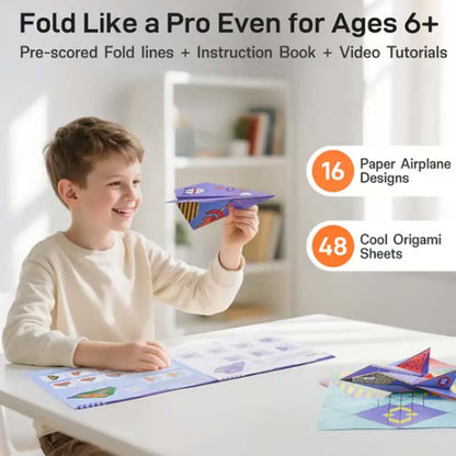 Build, Fold & Fly Paper Airplane Kit for Kids ✈️ Creative DIY STEM Activity & Gift