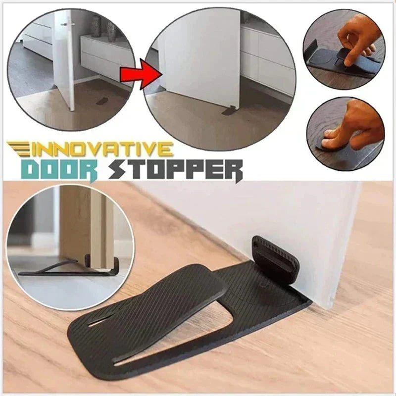 Hands-Free Door Stop 🚪 – Foot-Operated Floor Holder with No Drilling Required