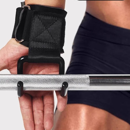 Heavy-Duty Wrist Support Grip Hooks 🏋️ Secure Lifting Aid for Strength Training