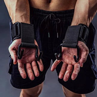 Heavy-Duty Wrist Support Grip Hooks 🏋️ Secure Lifting Aid for Strength Training