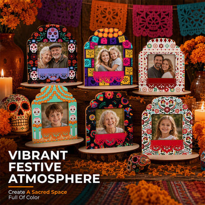 Marco decorativo para fotos del Día de los Muertos