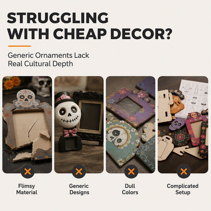 Marco decorativo para fotos del Día de los Muertos