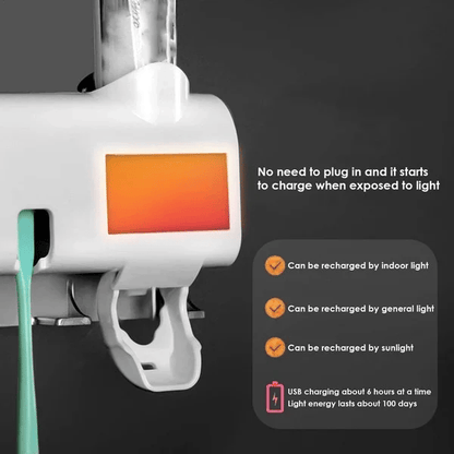 ⏳🔥LIMITED-TIME 50% OFF! ⏰Smart UV Sterilizing Toothbrush Holder🦷