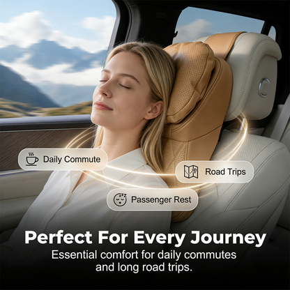 🚗 PU Leather Car Headrest – Comfortable Driving Support