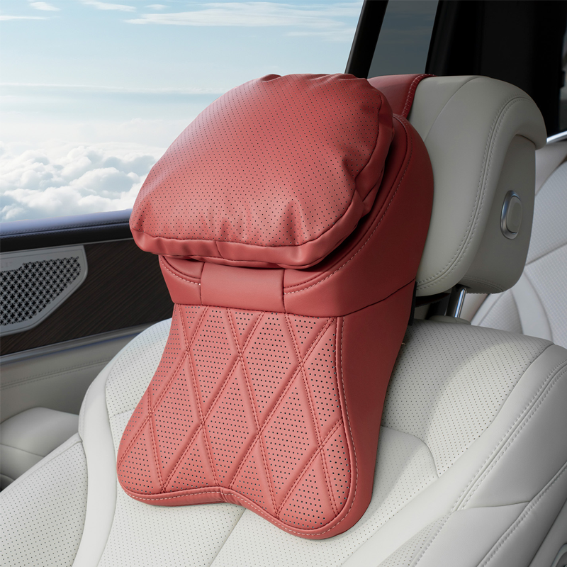 🚗 PU Leather Car Headrest – Comfortable Driving Support