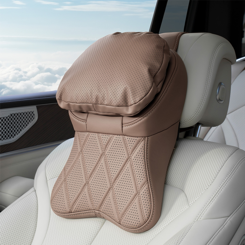 🚗 PU Leather Car Headrest – Comfortable Driving Support