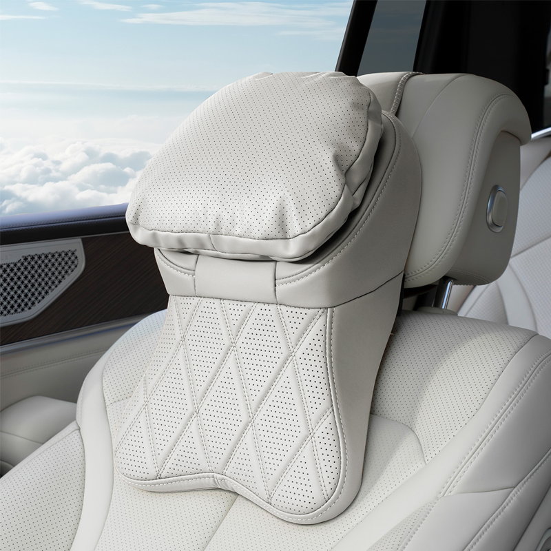 🚗 PU Leather Car Headrest – Comfortable Driving Support