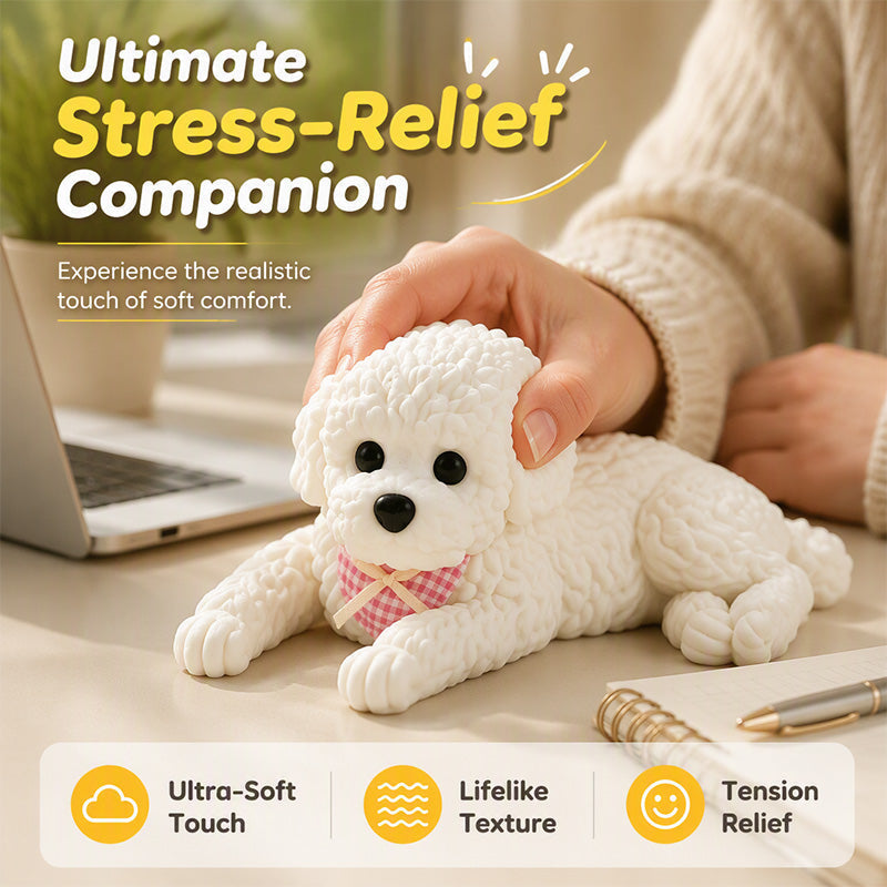 Cute Teddy Dog Squishy 🐶 – Squeezable Stress Relief Toy