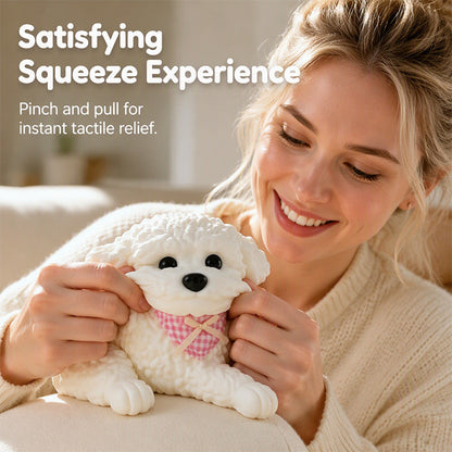 Cute Teddy Dog Squishy 🐶 – Squeezable Stress Relief Toy